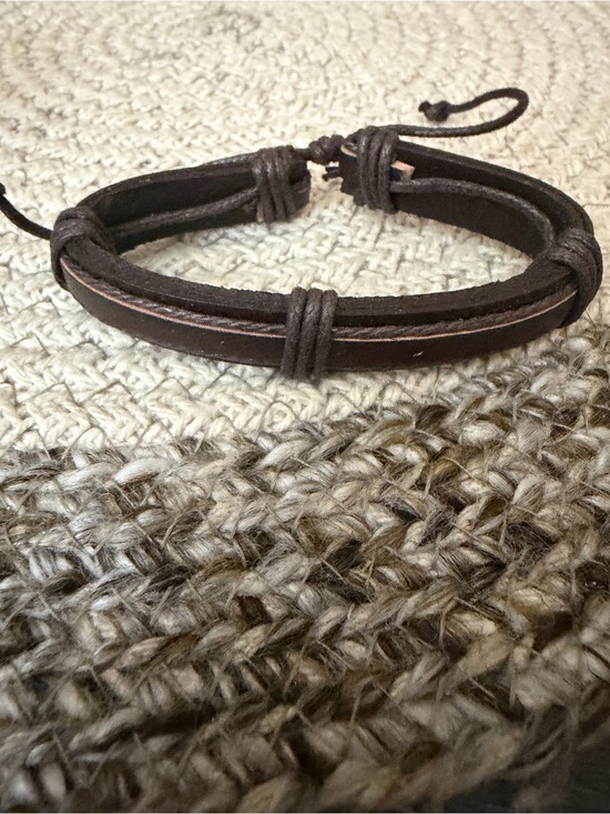 Other - Handcrafted Brown Leather Multi-Strand Bracelet